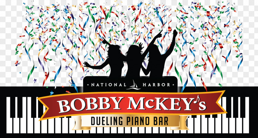 Bobby McKey's Dueling Piano Bar Logo Party PNG