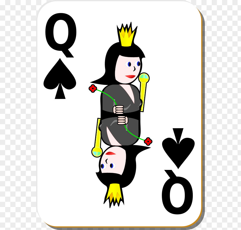 Interrupting Cliparts Playing Card Queen Of Spades Clip Art PNG