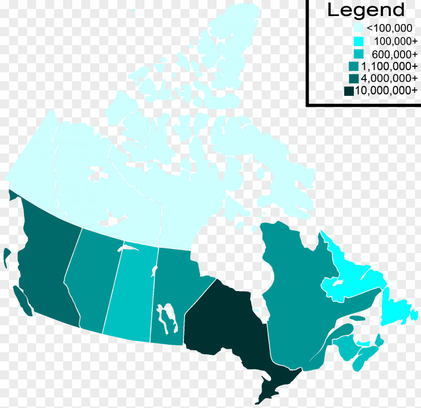 Population Flag Of Canada Vector Map PNG