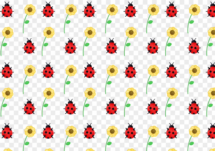 Sunflower Insect Seamless Background Floral Design Common Cut Flowers Petal PNG