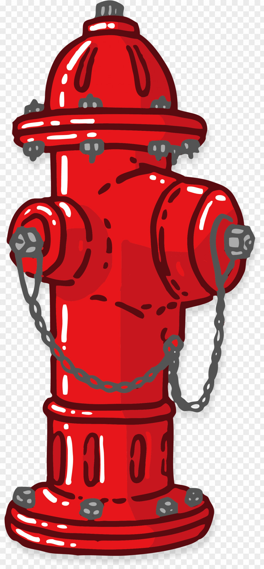 Vector Hand-painted Fire Hydrant PhotoScape PNG