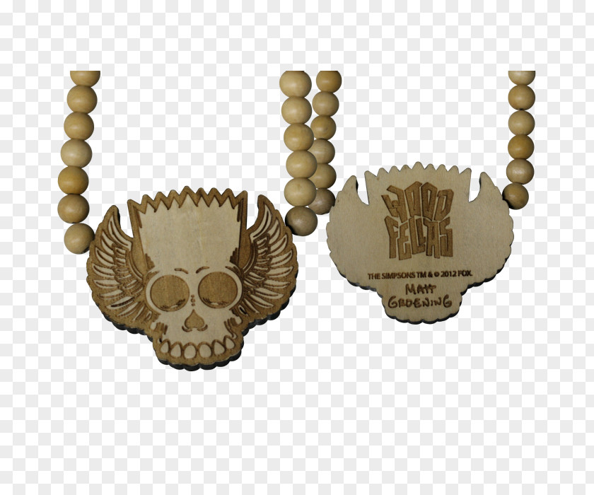 Bart Simpson Necklace Bone Skull Jewellery Chain PNG