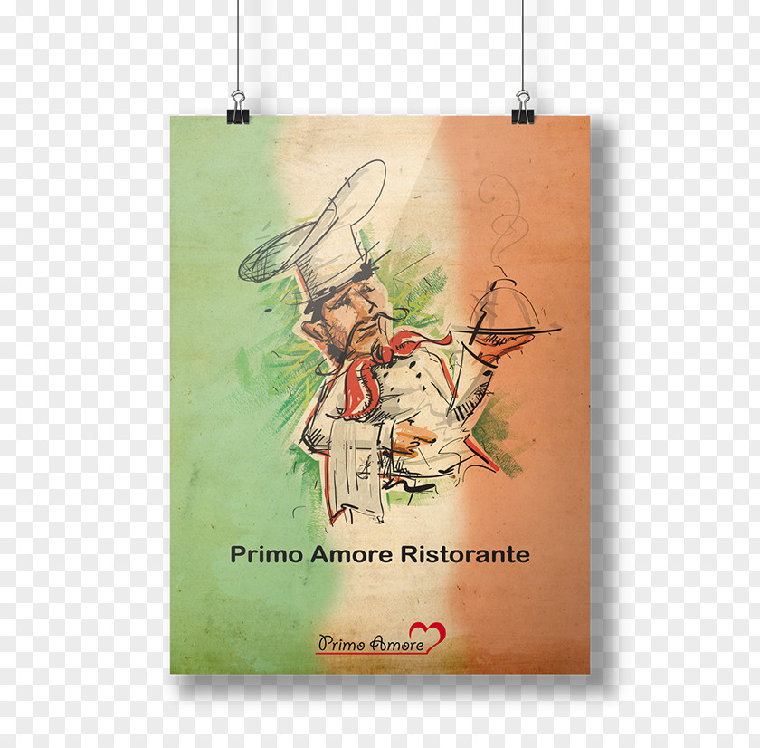 Italian Restaurant Illustration Animated Cartoon Poster PNG