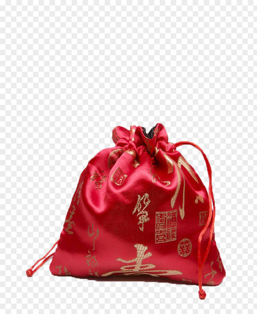Red Purse China Handbag Silk Wallpaper PNG