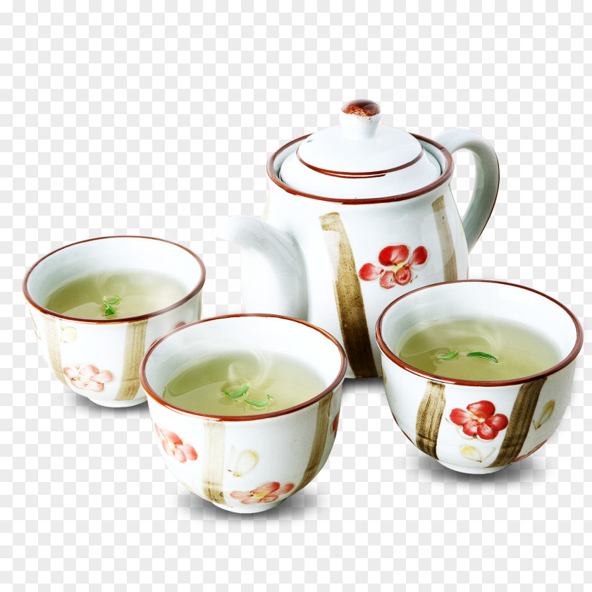 Tea Set Green Matcha Korean Teapot PNG