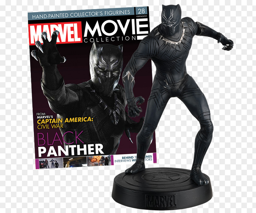Black Panther Figurine Marvel Cinematic Universe Film Superhero Movie PNG