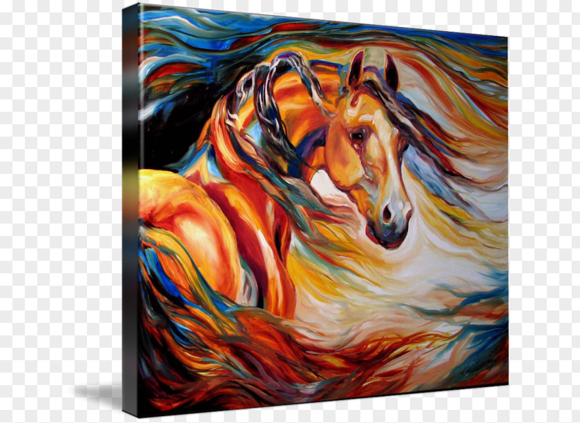Mustang Gypsy Horse Appaloosa Wild Painting PNG