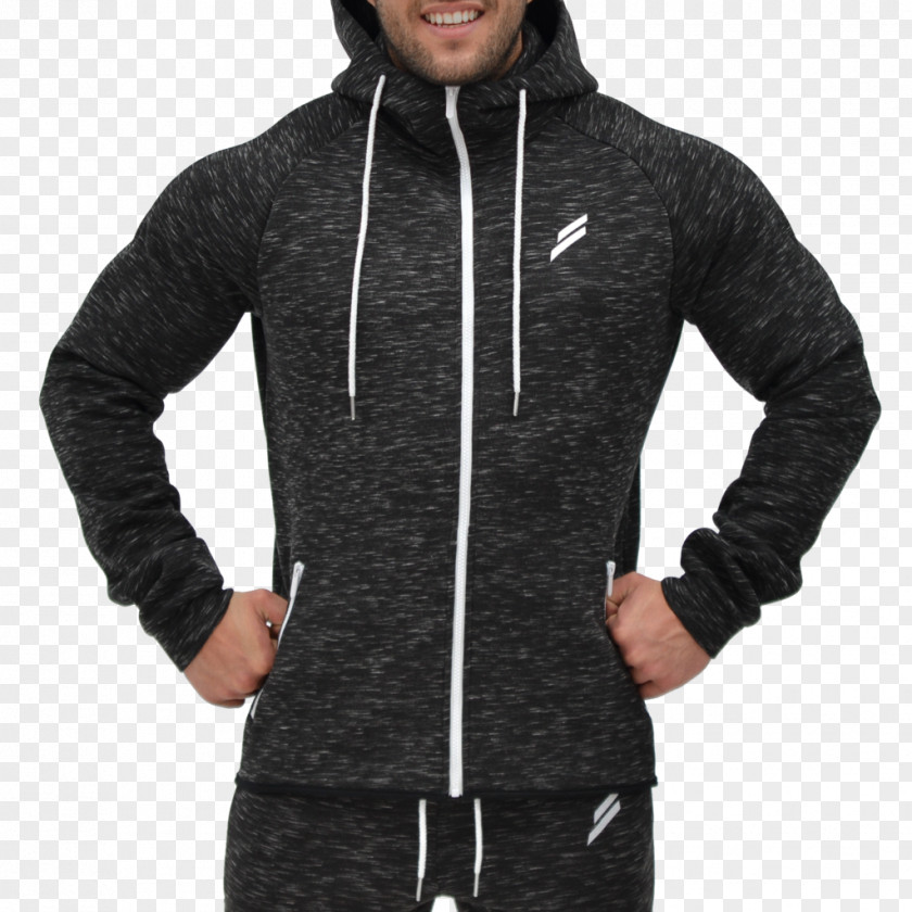 Black Hoodie Dry Suit Zipper Polar Fleece Clothing PNG