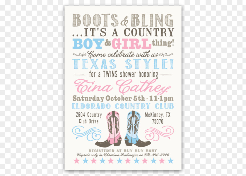 Boot Cowboy Baby Shower Infant PNG