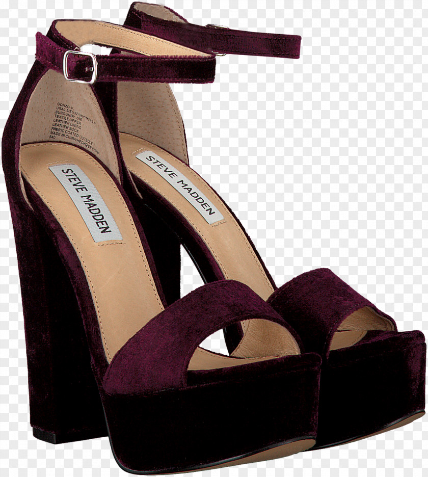 Madden Suede Heel Sandal Shoe Purple PNG