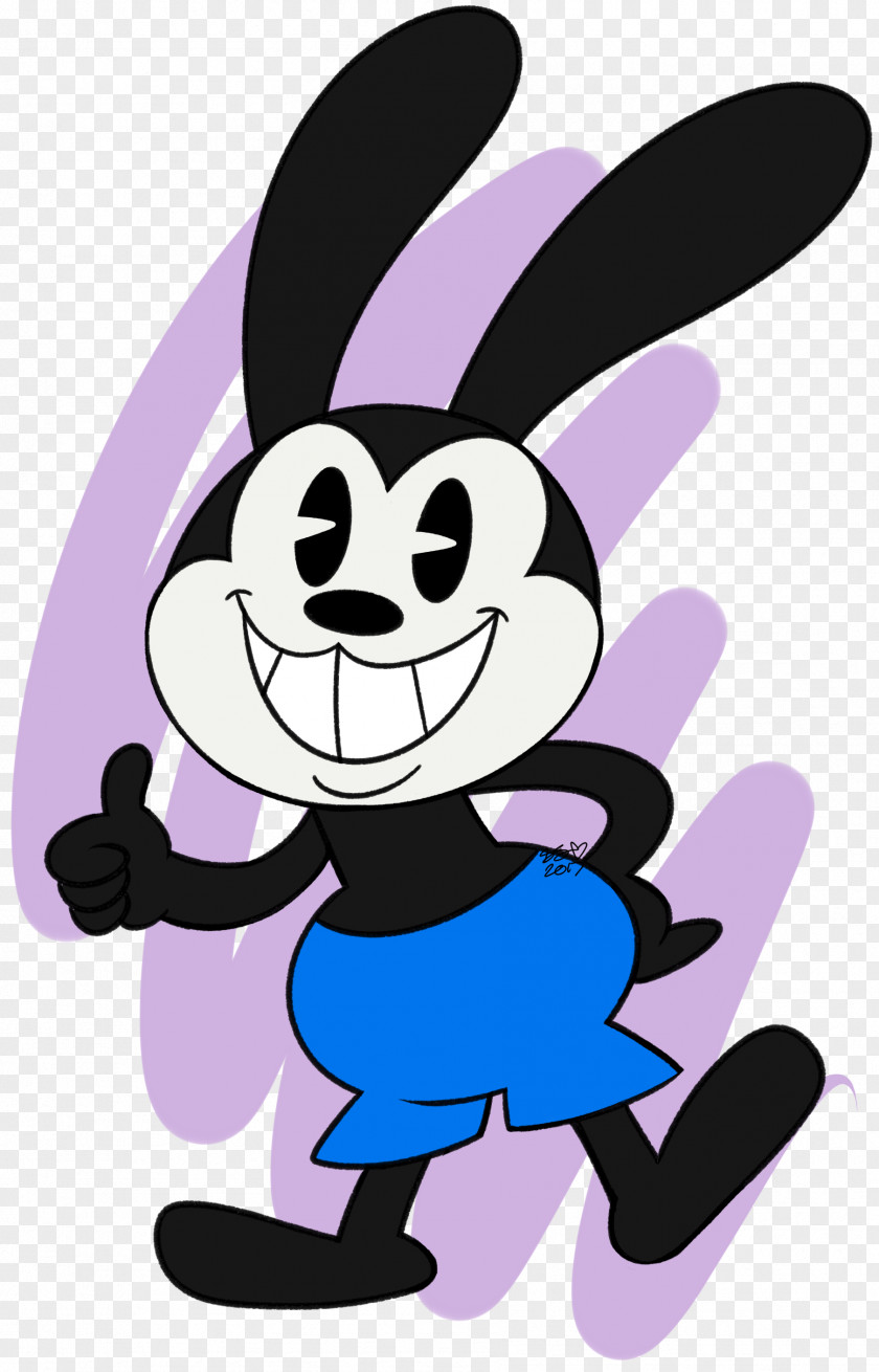 Oswald The Lucky Rabbit Clip Art Illustration Purple Character Pattern PNG