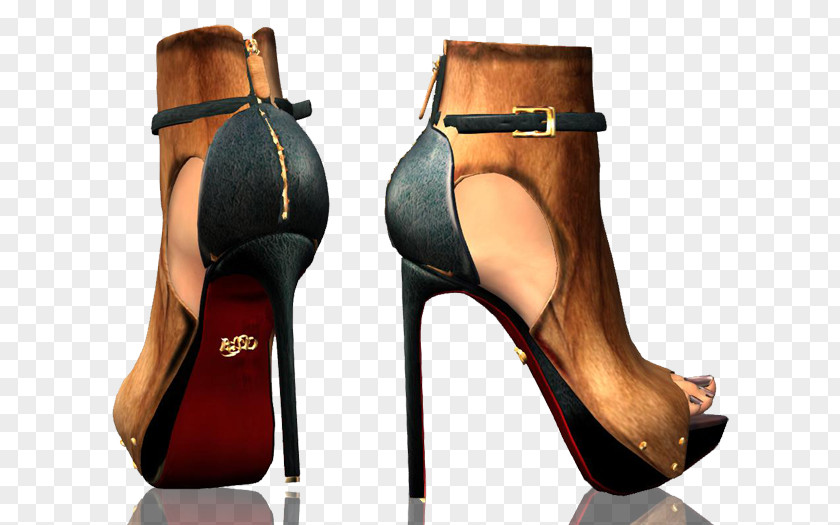 Poetic Scene High-heeled Shoe Boot Sandal PNG