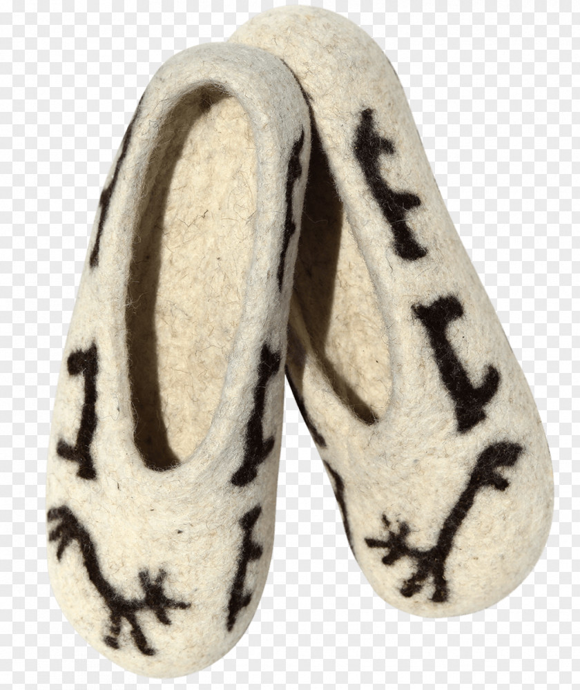 Slipper Felt Zebu Shoe Wool PNG