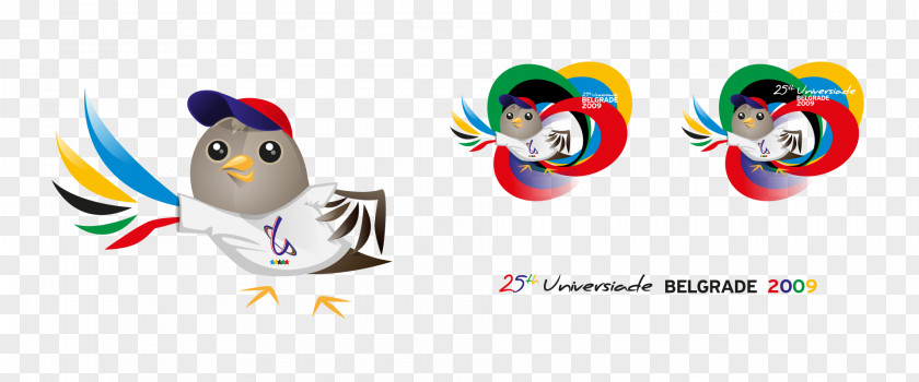 Belgrade Graphic Universiade Once Every Two Years Logo Design Flightless Bird PNG