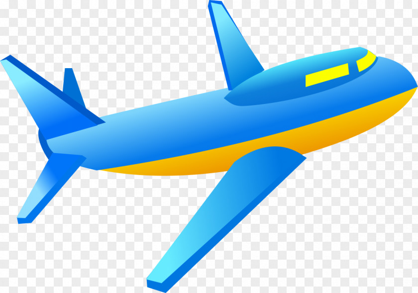 Cartoon Airplane Aircraft Blue Sky PNG