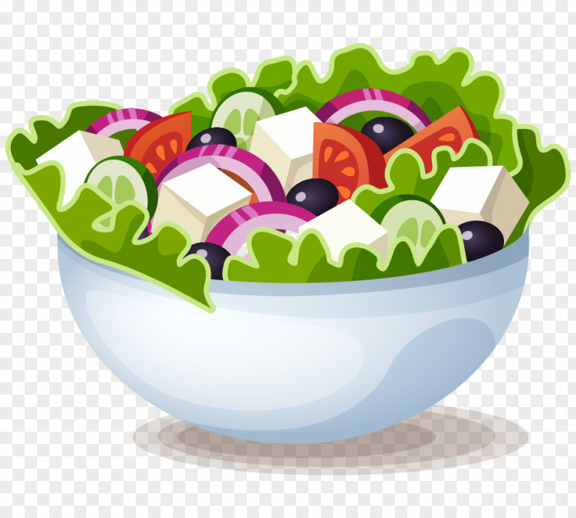 Cartoon Vegetable Greek Salad Potato Macaroni Chicken Clip Art PNG