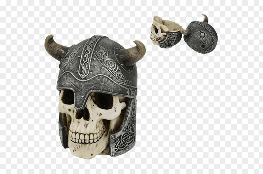 Skull Viking Figurine Statue PNG