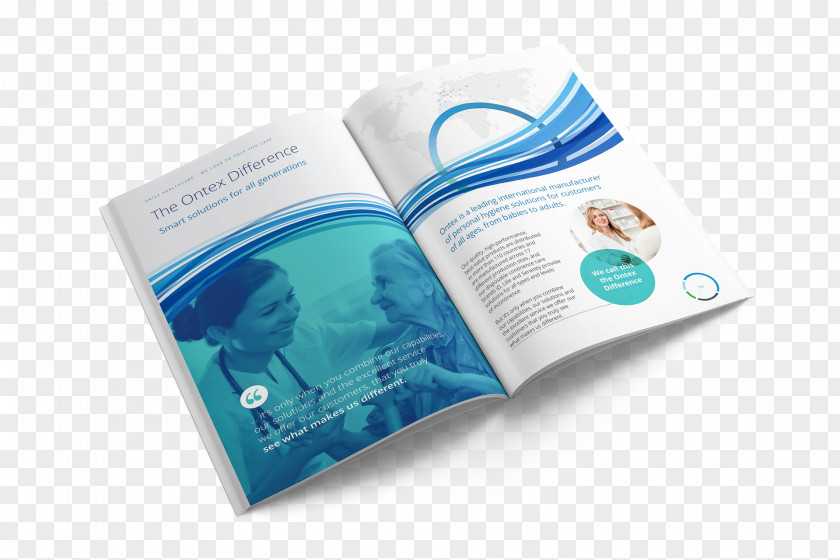 Blue Brochure Graphic Designer Service PNG