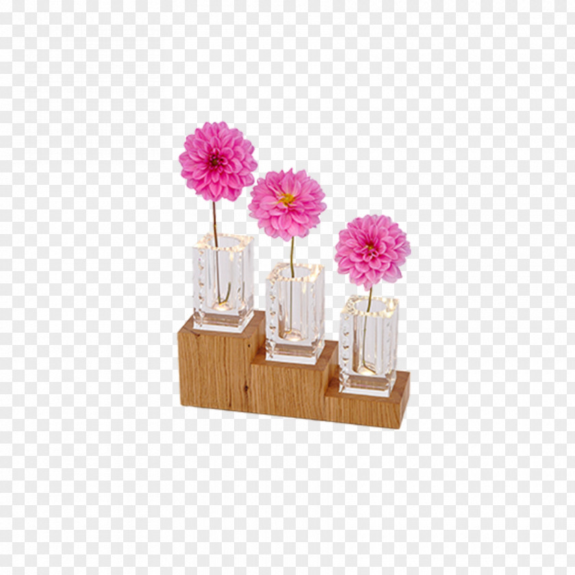 Design Floral Cut Flowers Flowerpot Pink M PNG