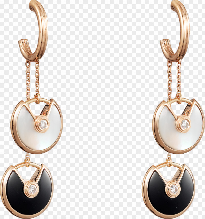 Jewellery Model Earring Pearl Onyx Cartier Carat PNG