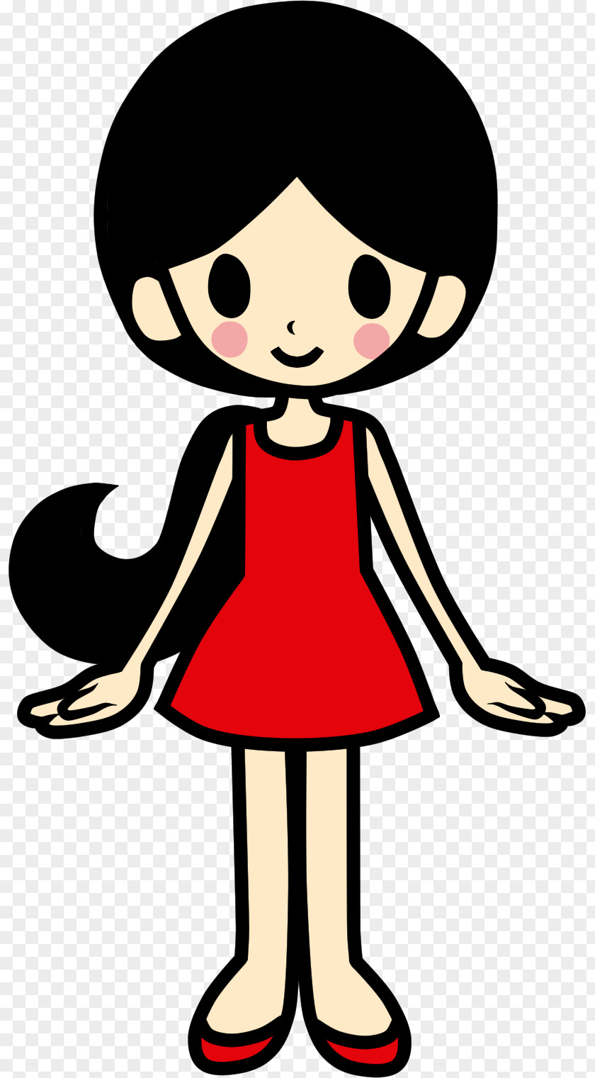 Black Hair Cartoon PNG