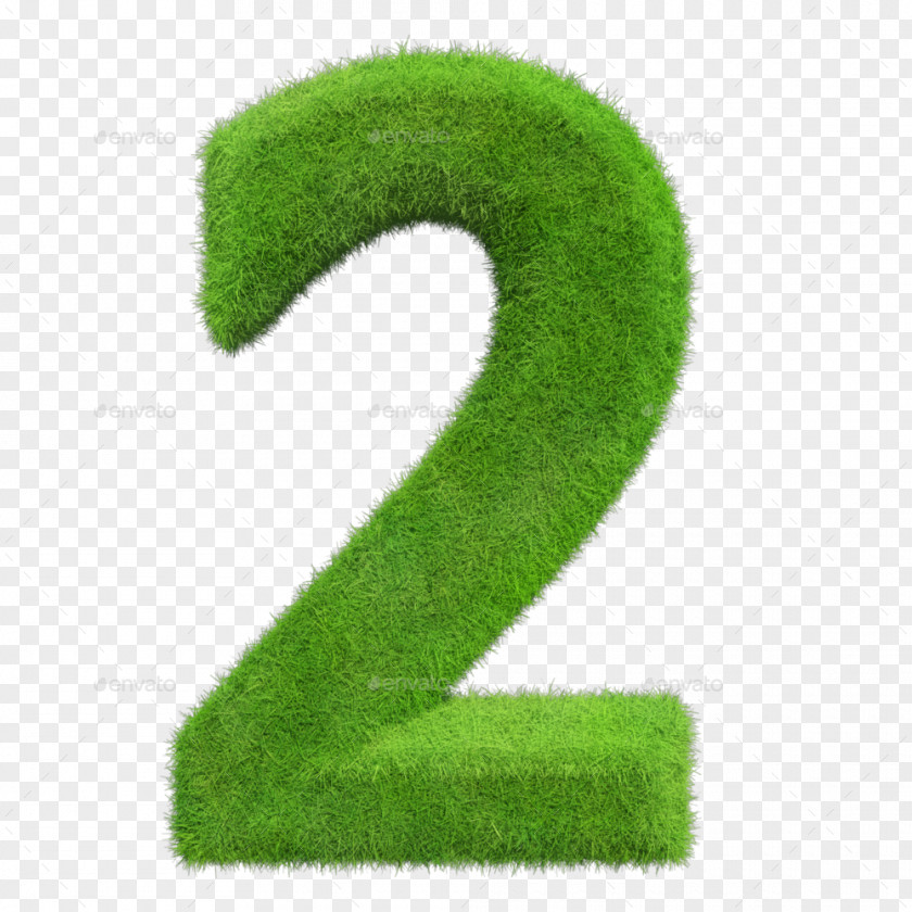 Grass Letters Lawn Green Number PNG