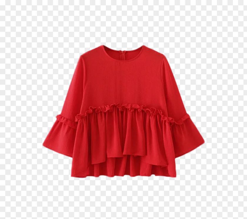 Roupas Blouse Sleeve Ruffle Smock-frock Top PNG