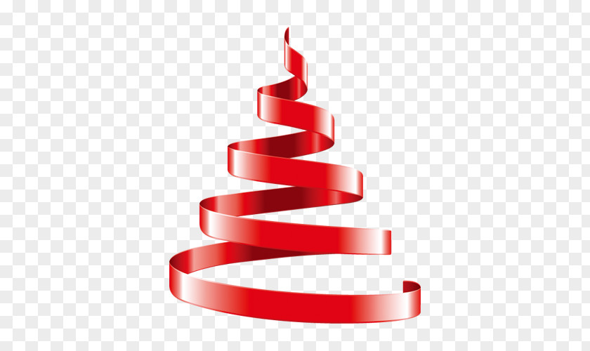 Creative Christmas Tree Ribbon PNG
