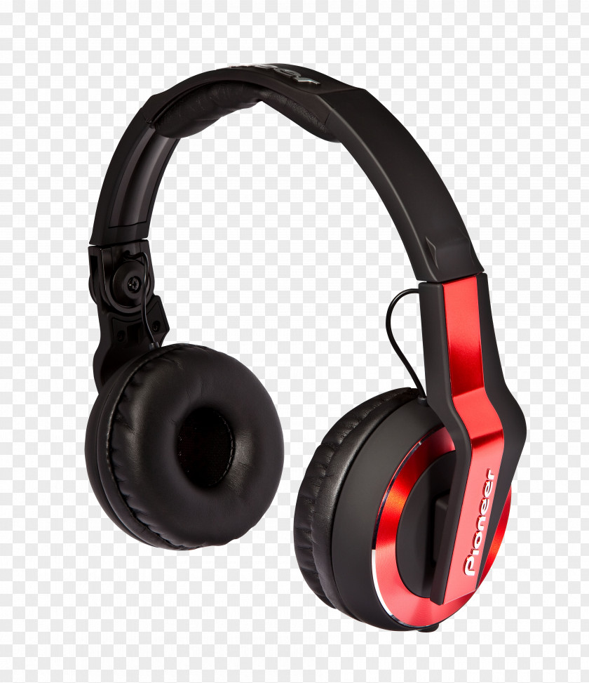 Red Headphones Disc Jockey Audio Pioneer DJ Mixer PNG