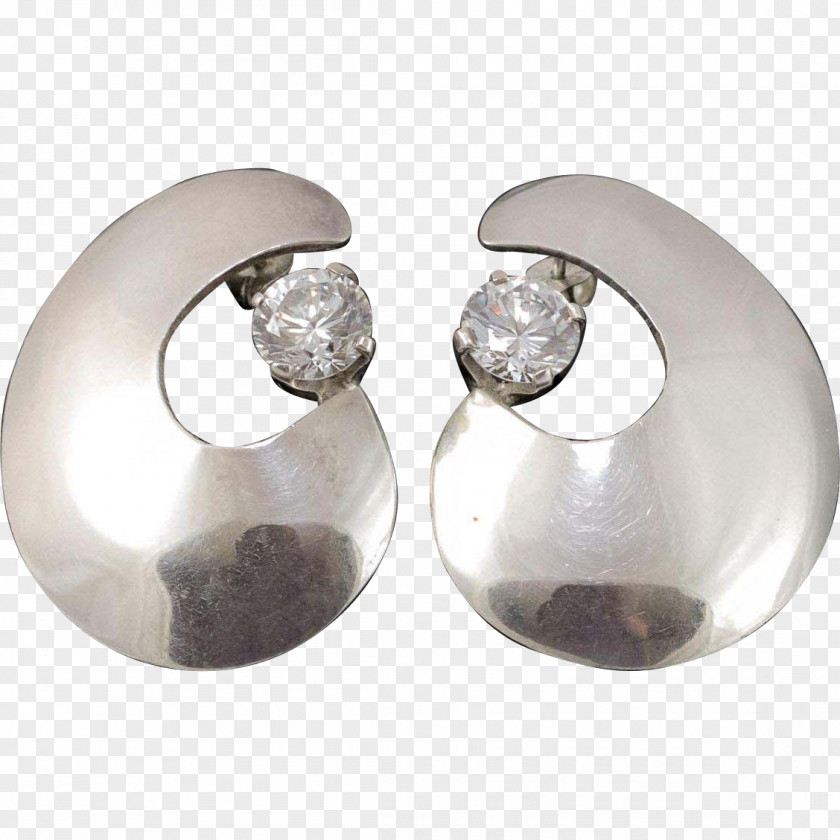 Silver Earring Body Jewellery PNG