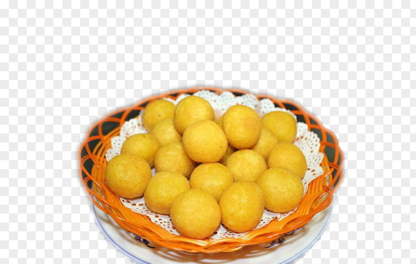 A Basket Of Yellow Pumpkin Balls Vegetarian Cuisine PNG
