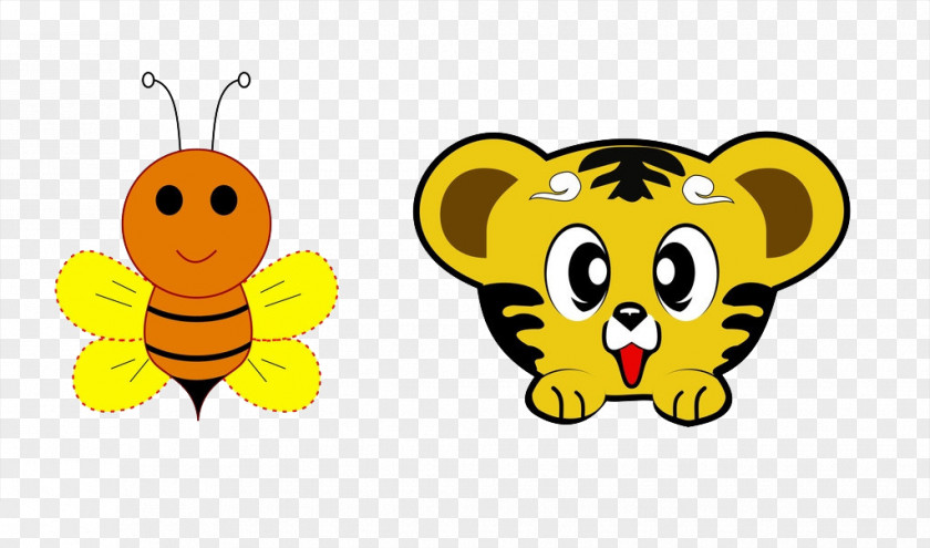 Bee Tiger Animal PNG