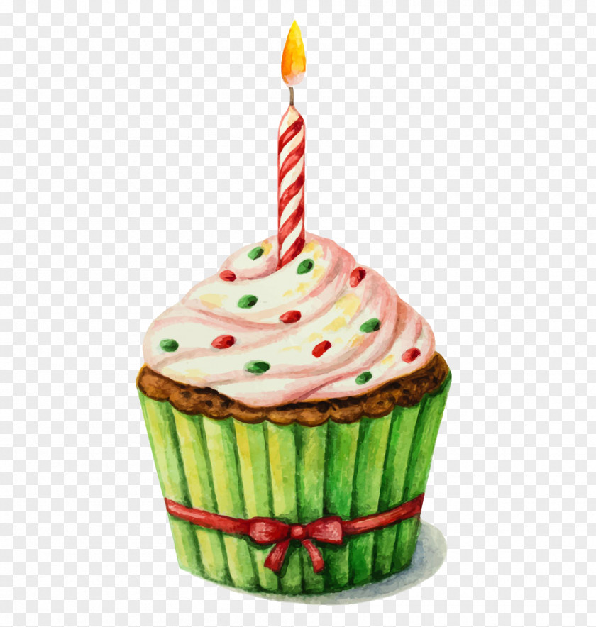 Drawing A Small Birthday Cake Watercolor Painting Clip Art PNG