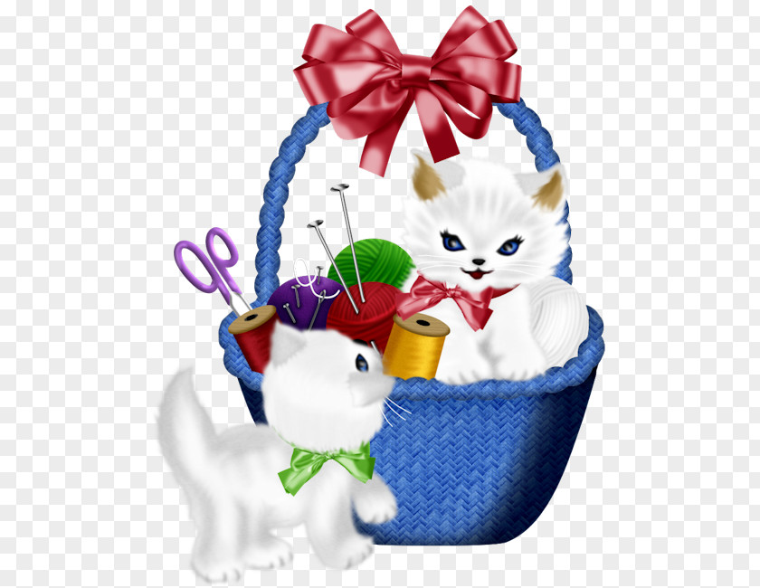Kitten Whiskers Food Gift Baskets Christmas Ornament PNG