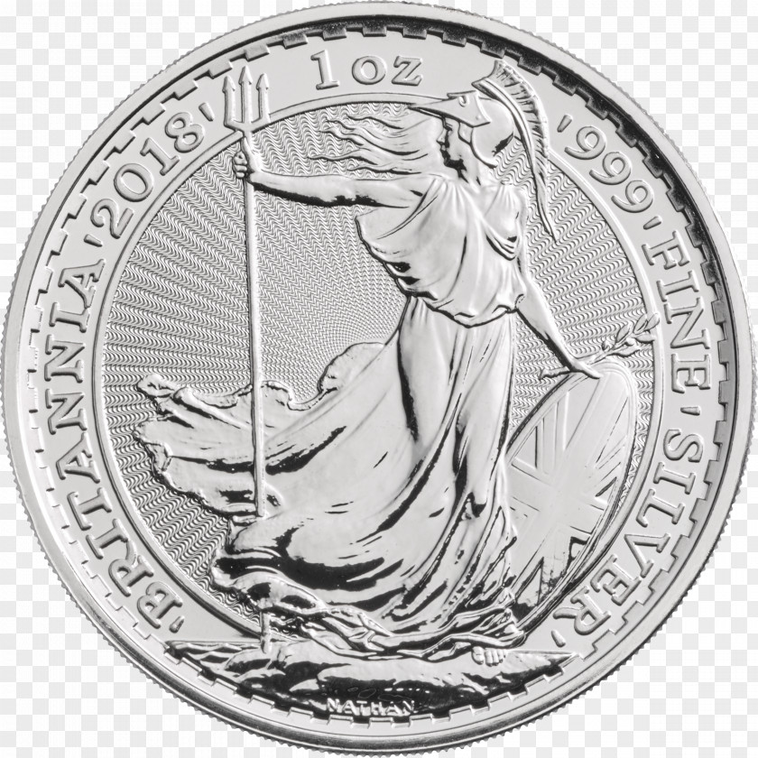 Silver Coin Royal Mint Britannia Bullion PNG