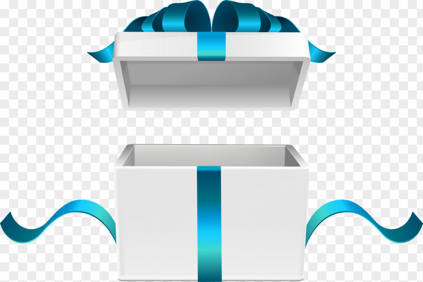 White Gift Box Vector PNG