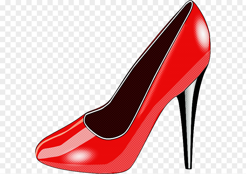 Carmine Court Shoe Footwear High Heels Red Basic Pump PNG