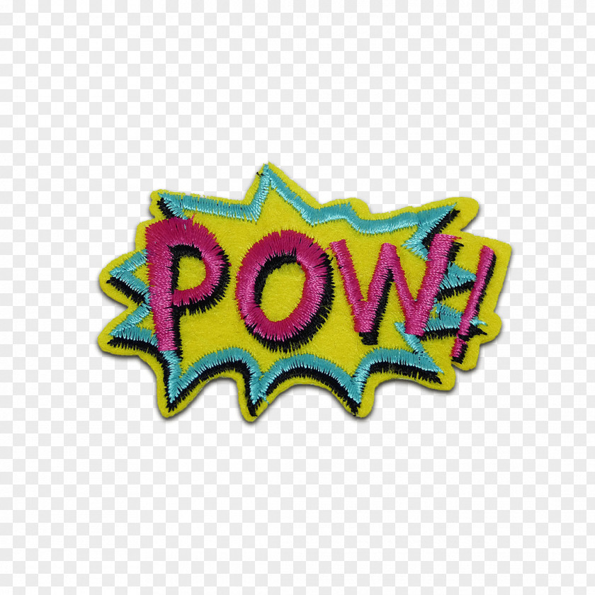 Pow Patrol Embroidered Patch Comics Diddl Yellow PNG
