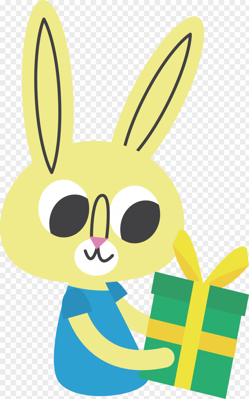 A Small Rabbit Receiving Gift Domestic Easter Bunny European Hare PNG