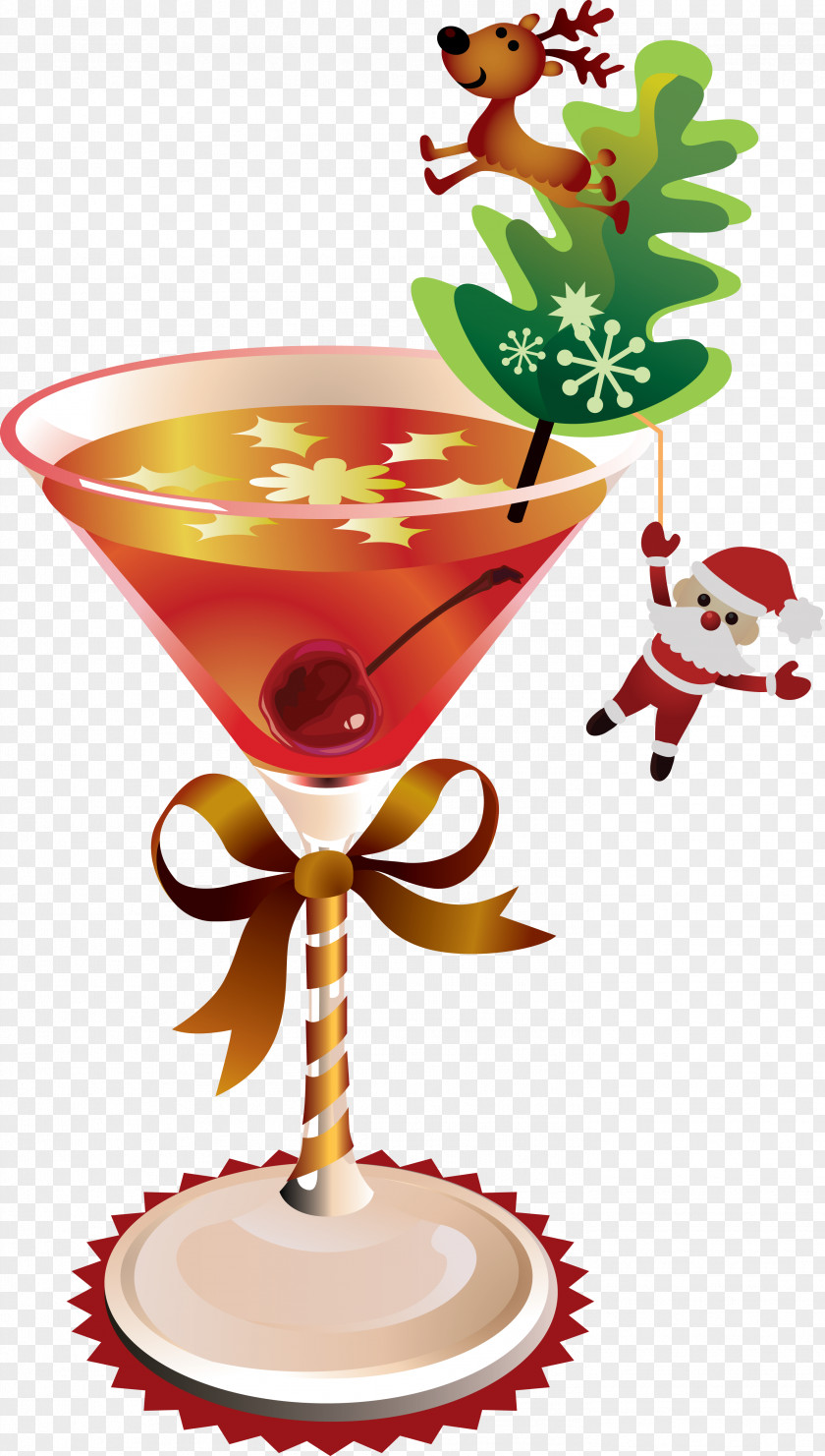 Cocktail Martini Candy Cane Christmas Alcoholic Drink Clip Art PNG