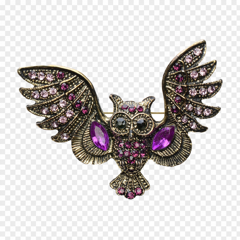Owl Brooch Jewellery Swarovski AG Gemstone PNG