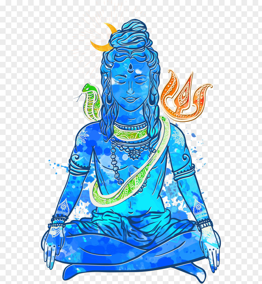 Blue Vector Creative Woman Maha Shivaratri Kali Parvati Illustration PNG