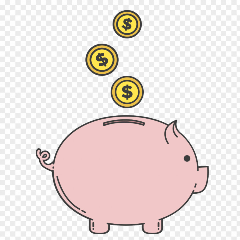 Deposit Piggy Bank Image Pink PNG