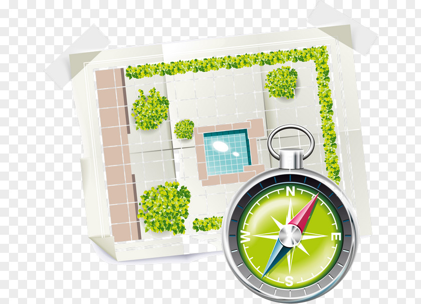 Hand-painted Compass Garden Tool Gardening Icon PNG