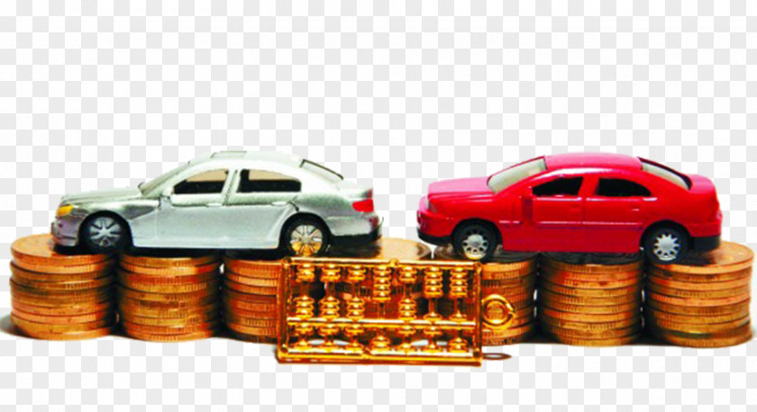 On The Gold Coins Car Mortgage Loan Credit Business PNG