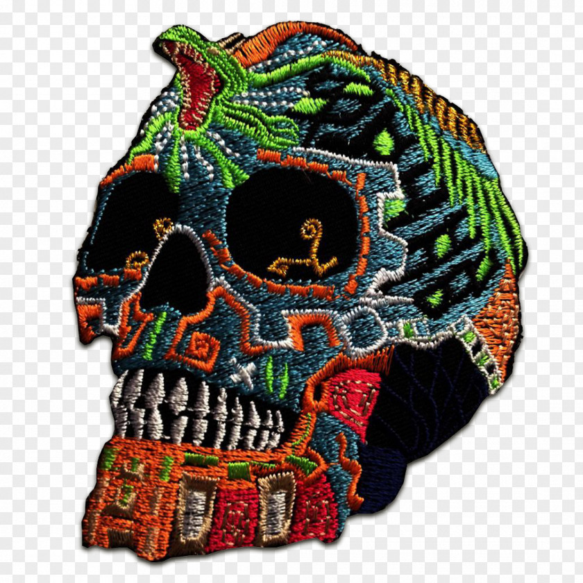Skull Calavera Snake Mexican Cuisine Iron-on PNG