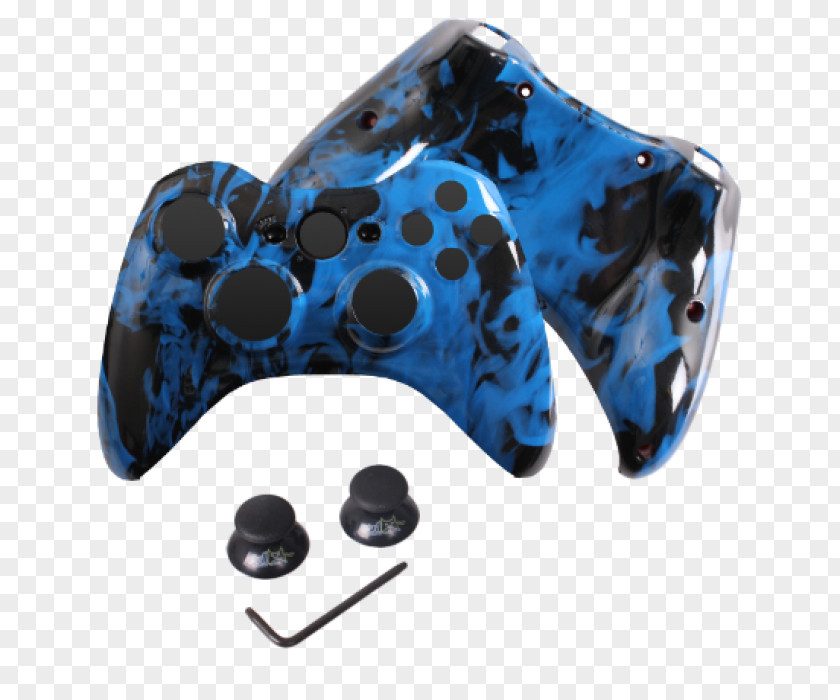 Blue Fire Game Controllers Xbox 360 Controller Joystick PlayStation 3 PNG