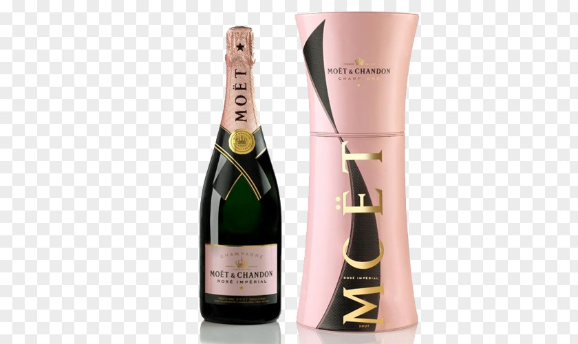 Champagne Moët & Chandon Rosé Impérial Wine PNG