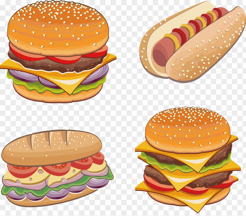 Chicken Burger Hamburger Sandwich Fast Food Buffalo Wing French Fries PNG