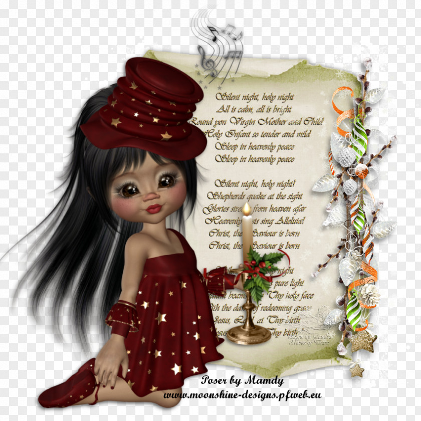 Tearing Christmas Ornament Doll PNG